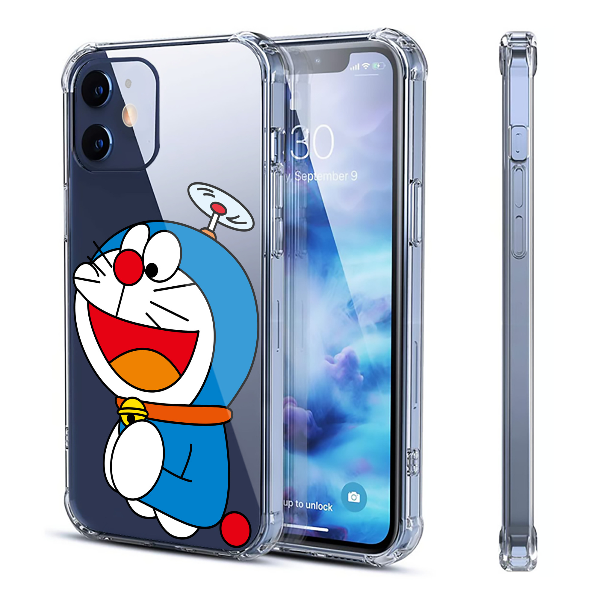 （画像用） ドラえもん Doraemon 【iPhone 12シリーズ対応】透明スマホケース（クリアソフトケース）